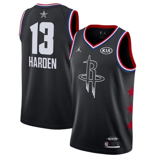 Youth Nike Houston Rockets 13 James Harden Black Basketball Jordan Swingman 2019 All-Star Game Jersey