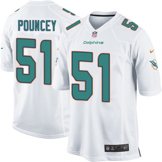 Youth Nike Miami Dolphins 51 Mike Pouncey Game White NFL Jersey