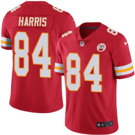 Men's Nike Kansas City Chiefs 84 Demetrius Harris Red Team Color Vapor Untouchable Limited Player NFL Jersey