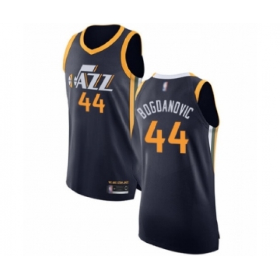 Men's Utah Jazz 44 Bojan Bogdanovic Authentic Navy Blue Basketball Jersey - Icon Edition