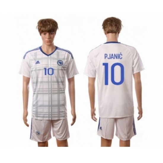 Bosnia Herzegovina 10 Pjanic Away Soccer Country Jersey