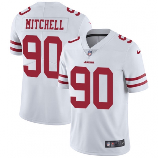 Men's Nike San Francisco 49ers 90 Earl Mitchell White Vapor Untouchable Limited Player NFL Jersey