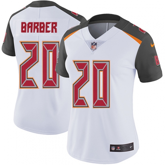 Women's Nike Tampa Bay Buccaneers 20 Ronde Barber White Vapor Untouchable Limited Player NFL Jersey