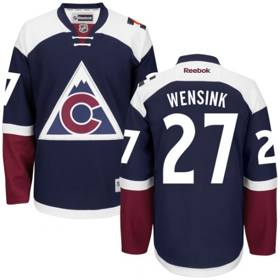 Women's Reebok Colorado Avalanche 27 John Wensink Premier Blue Third NHL Jersey