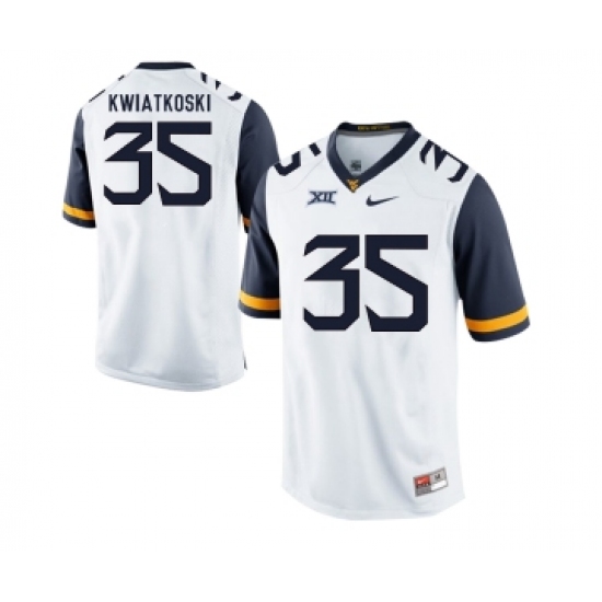 West Virginia Mountaineers 35 Nick Kwiatkoski White College Football Jersey