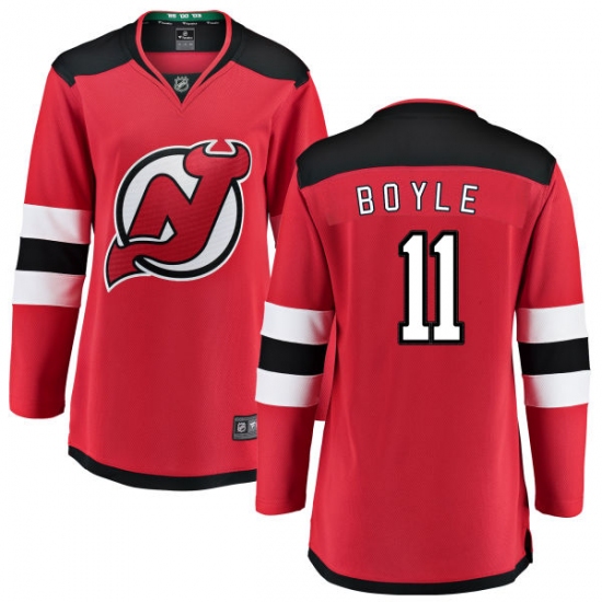 Women's New Jersey Devils 11 Brian Boyle Fanatics Branded Red Home Breakaway NHL Jersey
