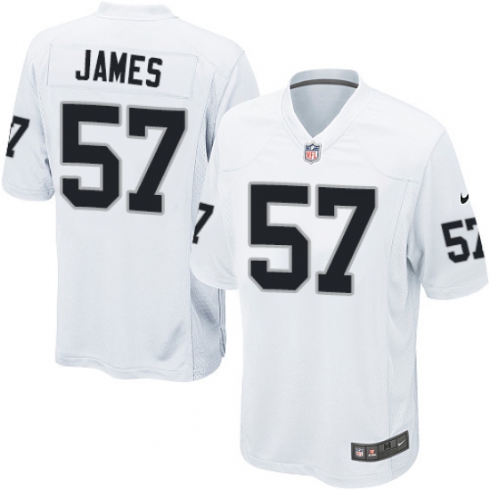 Men's Nike Oakland Raiders 57 Cory James Game White NFL Jersey