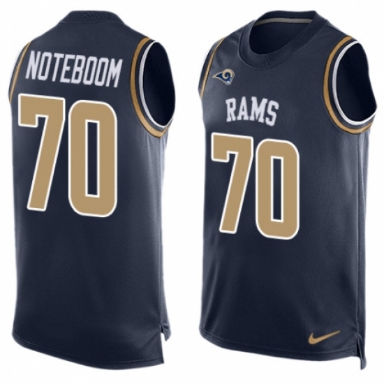 Men's Nike Los Angeles Rams 70 Joseph Noteboom Limited Navy Blue Player Name & Number Tank Top NFL Jersey