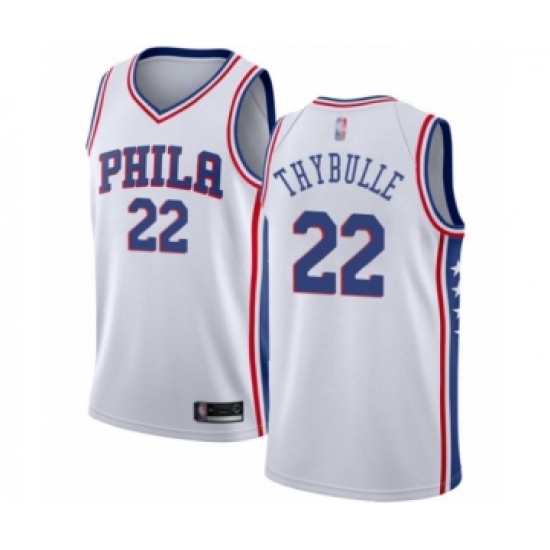 Men's Philadelphia 76ers 22 Mattise Thybulle Authentic White Basketball Jersey - Association Edition