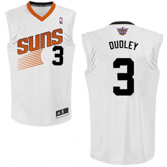Men's Adidas Phoenix Suns 3 Jared Dudley Authentic White Home NBA Jersey