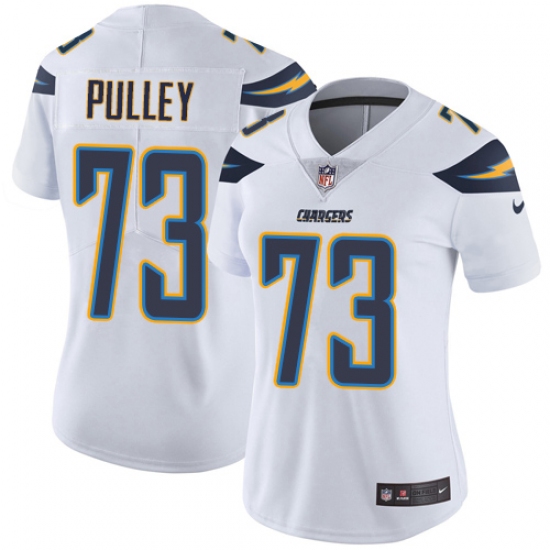 Women's Nike Los Angeles Chargers 73 Spencer Pulley White Vapor Untouchable Elite Player NFL Jersey