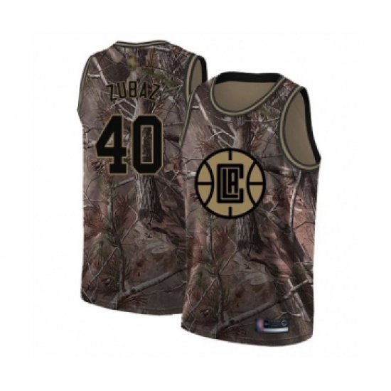 Youth Los Angeles Clippers 40 Ivica Zubac Swingman Camo Realtree Collection Basketball Jersey