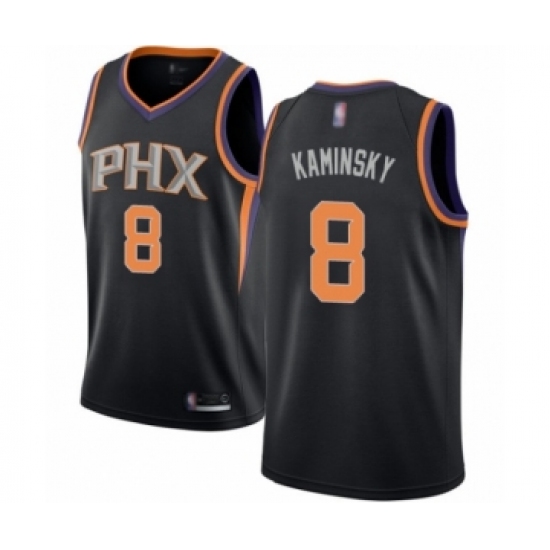 Men's Phoenix Suns 8 Frank Kaminsky Authentic Black Basketball Jersey Statement Edition