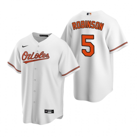 Men's Nike Baltimore Orioles 5 Brooks Robinson White Home Stitched Baseball Jersey