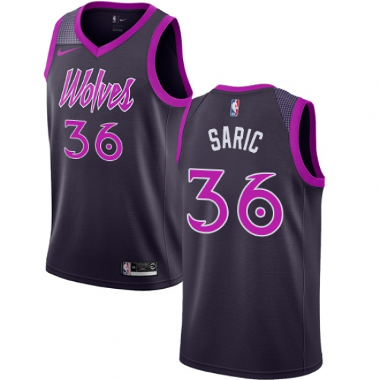 Women's Nike Minnesota Timberwolves 36 Dario Saric Swingman Purple NBA Jersey - City Edition
