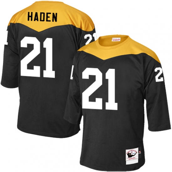 Men's Mitchell and Ness Pittsburgh Steelers 21 Joe Haden Elite Black 1967 Home Throwback NFL Jersey