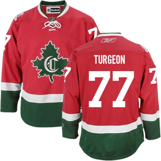 Men's Reebok Montreal Canadiens 77 Pierre Turgeon Authentic Red New CD NHL Jersey
