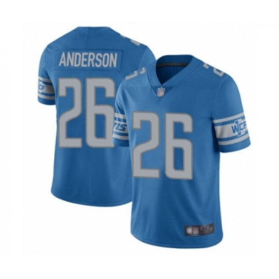Youth Detroit Lions 26 C.J. Anderson Blue Team Color Vapor Untouchable Limited Player Football Jersey