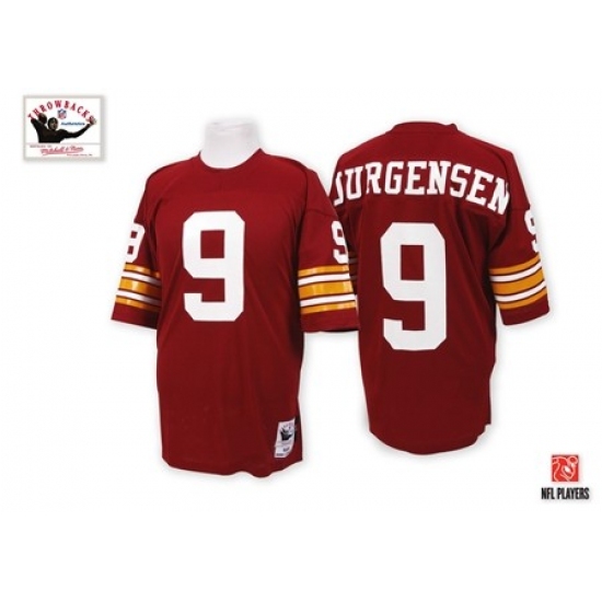 Mitchell and Ness Washington Redskins 9 Sonny Jurgensen Red Authentic Throwback NFL Jersey