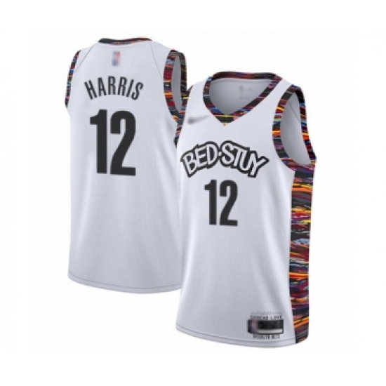 Men's Brooklyn Nets 12 Joe Harris Swingman White Basketball Jersey - 2019 20 City Edition