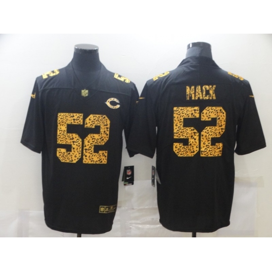 Men's Chicago Bears 52 Khalil Mack Black Nike Leopard Print Limited Jersey
