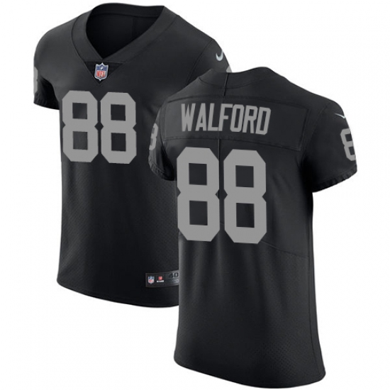 Men's Nike Oakland Raiders 88 Clive Walford Black Team Color Vapor Untouchable Elite Player NFL Jersey