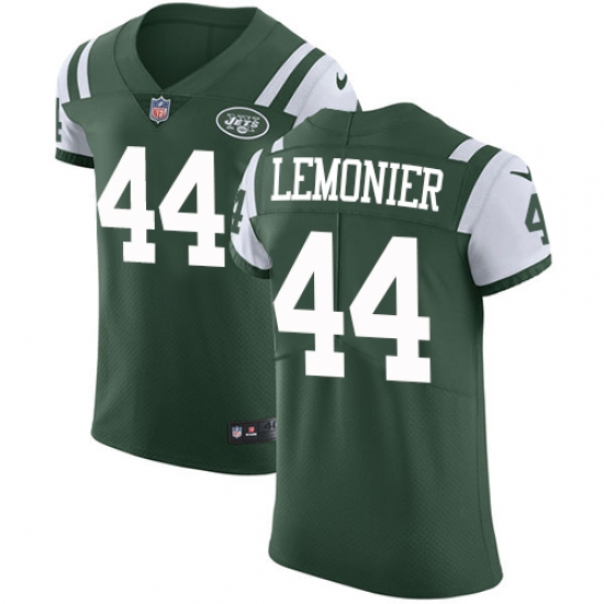 Men's Nike New York Jets 44 Corey Lemonier Elite Green Team Color NFL Jersey