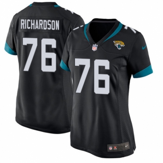Women's Nike Jacksonville Jaguars 76 Will Richardson Game Teal Green Team Color NFL Jersey