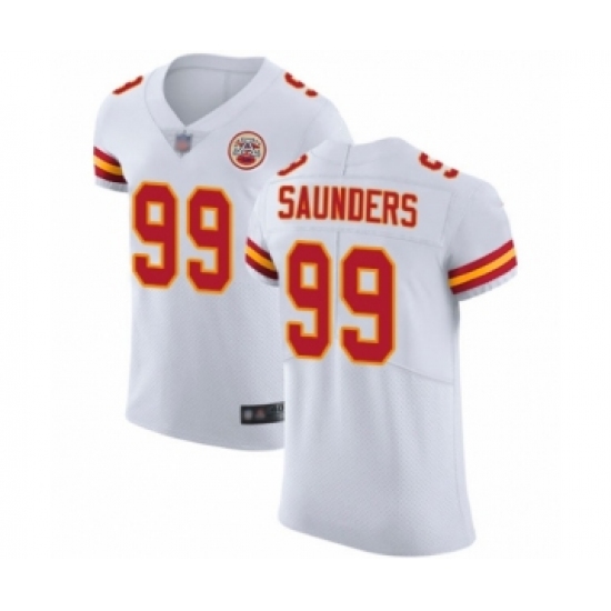 Men's Kansas City Chiefs 99 Khalen Saunders White Vapor Untouchable Elite Player Football Jersey