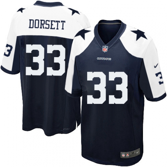 Men's Nike Dallas Cowboys 33 Tony Dorsett Game Navy Blue Throwback Alternate NFL Jersey