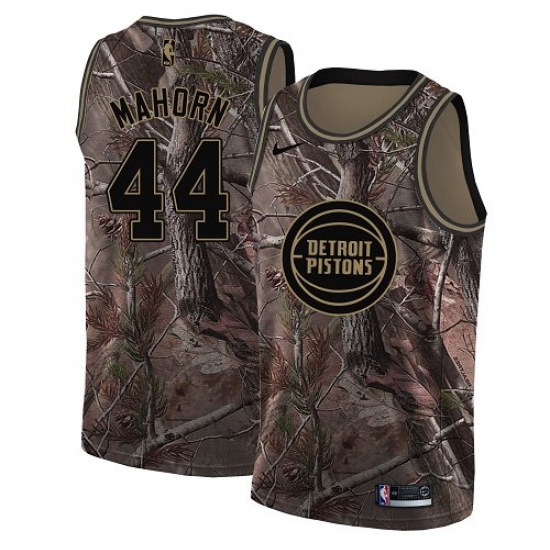 Men's Nike Detroit Pistons 44 Rick Mahorn Swingman Camo Realtree Collection NBA Jersey