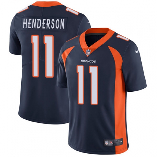 Youth Nike Denver Broncos 11 Carlos Henderson Navy Blue Alternate Vapor Untouchable Limited Player NFL Jersey