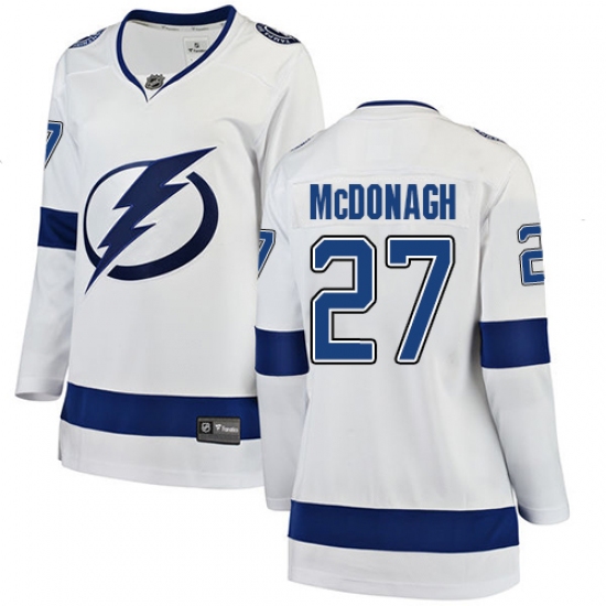 Women's Tampa Bay Lightning 27 Ryan McDonagh Fanatics Branded White Away Breakaway NHL Jersey