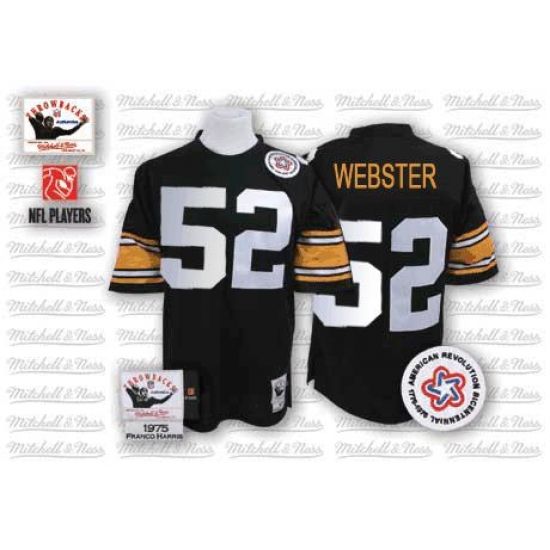 Mitchell And Ness Pittsburgh Steelers 52 Mike Webster Black Team Color Authentic Throwback NFL Jersey