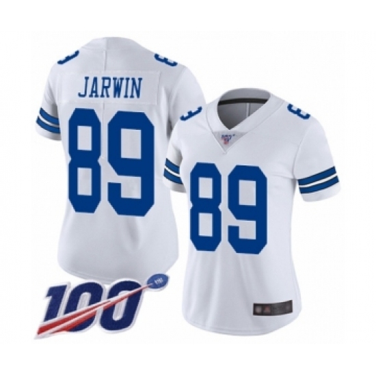 Women's Dallas Cowboys 89 Blake Jarwin White Vapor Untouchable Limited Player 100th Season Football Jersey