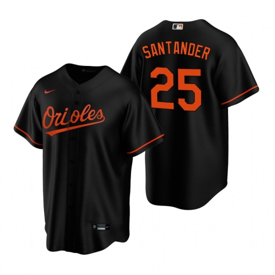 Men's Nike Baltimore Orioles 25 Anthony Santander Black Alternate Stitched Baseball Jersey