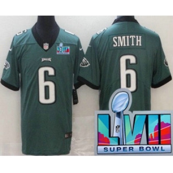 Youth Philadelphia Eagles 6 DeVonta Smith Limited Green Super Bowl LVII Vapor Jersey