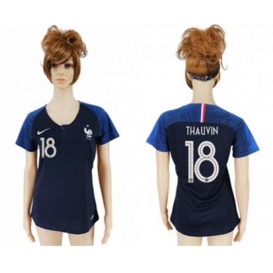 Women's France 18 Thauvin Home Soccer Country Jersey