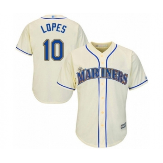 Youth Seattle Mariners 10 Tim Lopes Authentic Cream Alternate Cool Base Baseball Player Jersey
