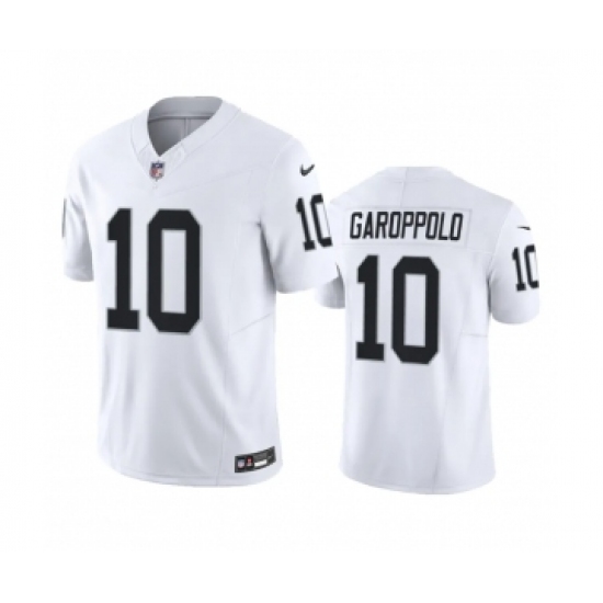 Men's Las Vegas Raiders 10 Jimmy Garoppolo White 2023 F.U.S.E Vapor Untouchable Stitched Football Jersey