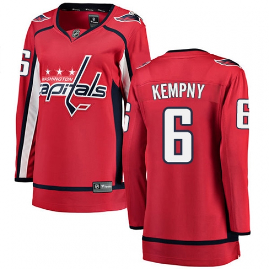 Women's Washington Capitals 6 Michal Kempny Fanatics Branded Red Home Breakaway NHL Jersey