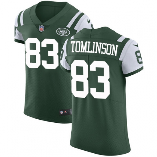 Men's Nike New York Jets 83 Eric Tomlinson Elite Green Team Color NFL Jersey