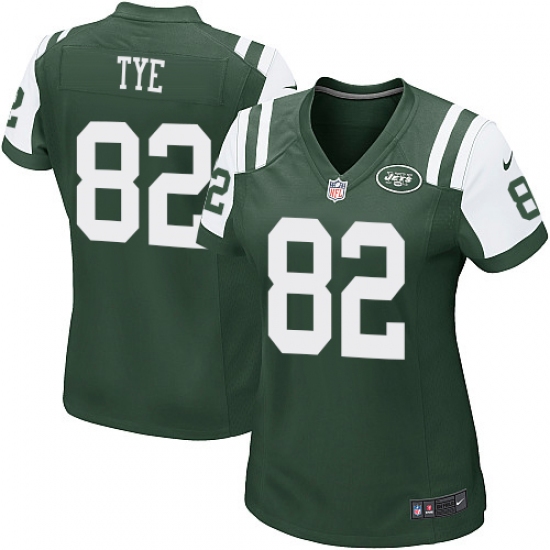 Women's Nike New York Jets 82 Will Tye Game Green Team Color NFL Jersey