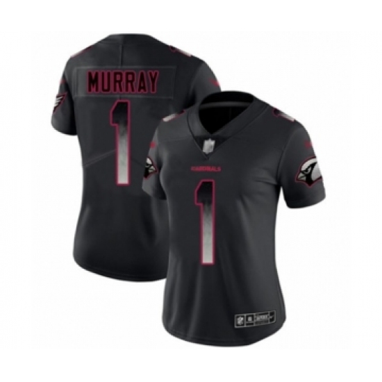 Women's Arizona Cardinals 1 Kyler Murray Limited Black Smoke Fashion Football Jersey