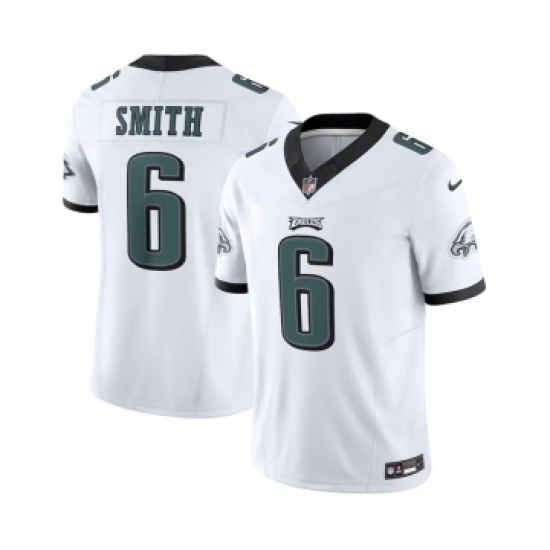 Men's Philadelphia Eagles 6 DeVonta Smith White 2023 F.U.S.E. Vapor Untouchable Limited Stitched Football Jersey