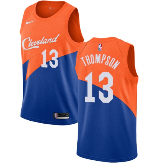 Men's Nike Cleveland Cavaliers 13 Tristan Thompson Swingman Blue NBA Jersey - City Edition