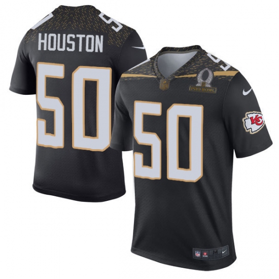 Men's Nike Kansas City Chiefs 50 Justin Houston Elite Black Team Irvin 2016 Pro Bowl NFL Jersey