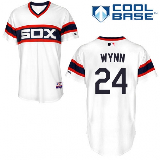 Men's Majestic Chicago White Sox 24 Early Wynn Replica White 2013 Alternate Home Cool Base MLB Jersey
