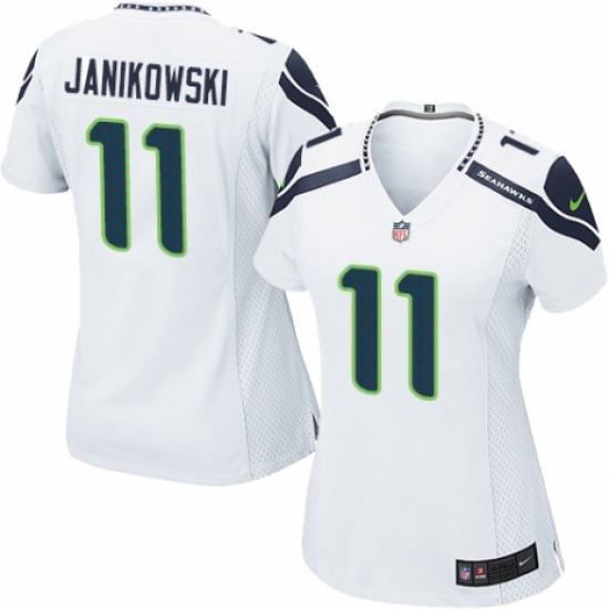 Women's Nike Seattle Seahawks 11 Sebastian Janikowski Game White NFL Jersey
