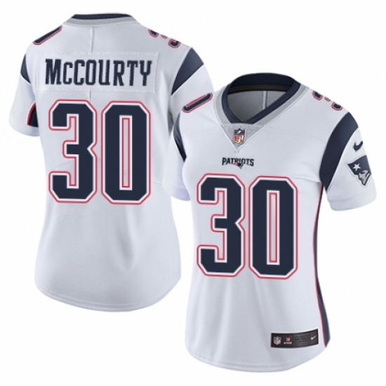 Women's Nike New England Patriots 30 Jason McCourty White Vapor Untouchable Limited Player NFL Jersey